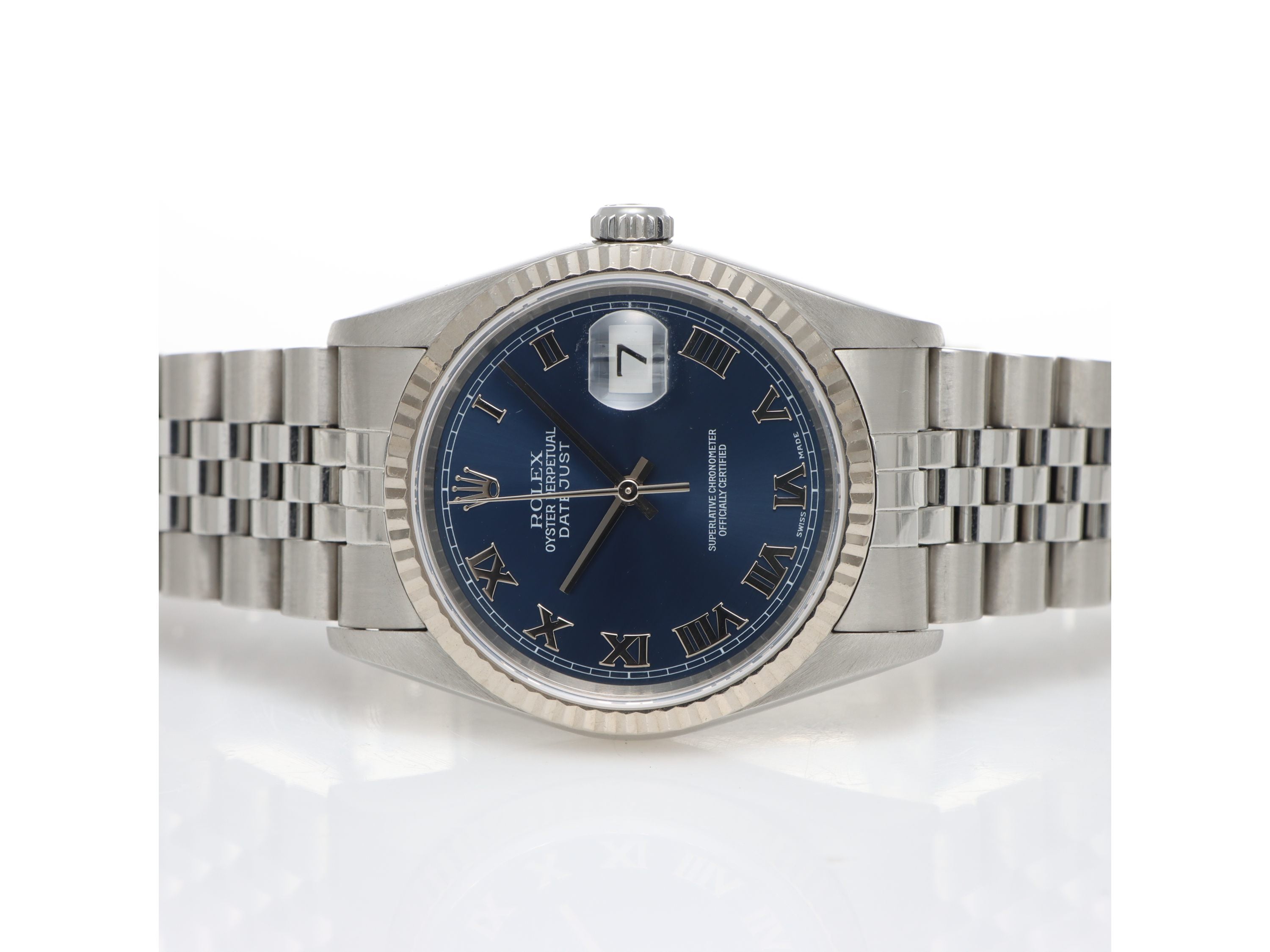 Rolex Datejust Ref. 16234 Quadrante Blu Romani Anno 2003
