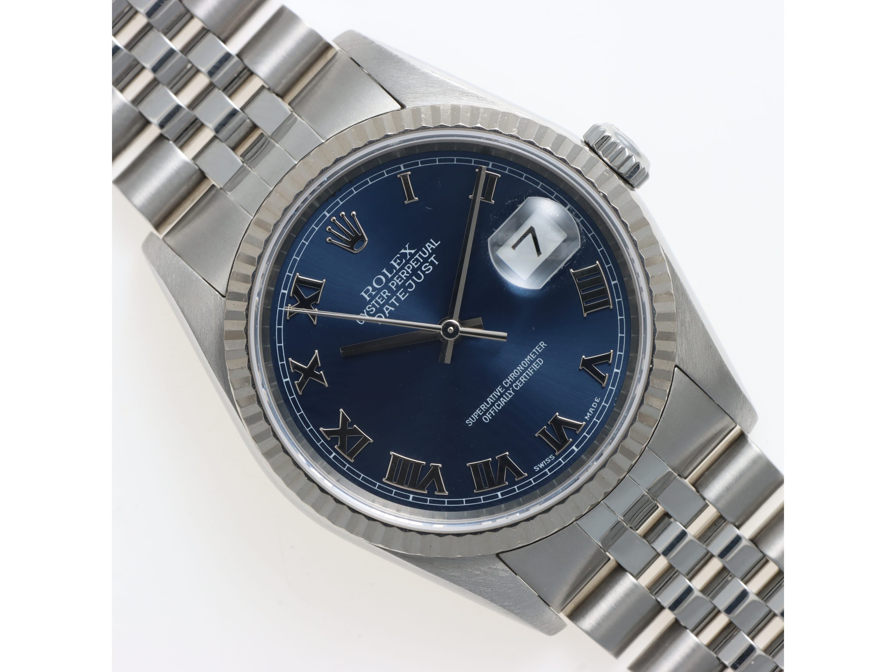 Rolex Datejust Ref. 16234 Quadrante Blu Romani Anno 2003