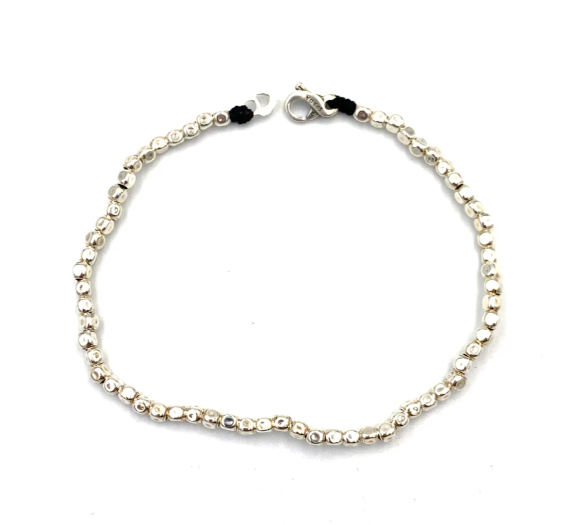 Bracciale Spadarella in argento 925 con pepite piccole 3 mm - SPBR304
