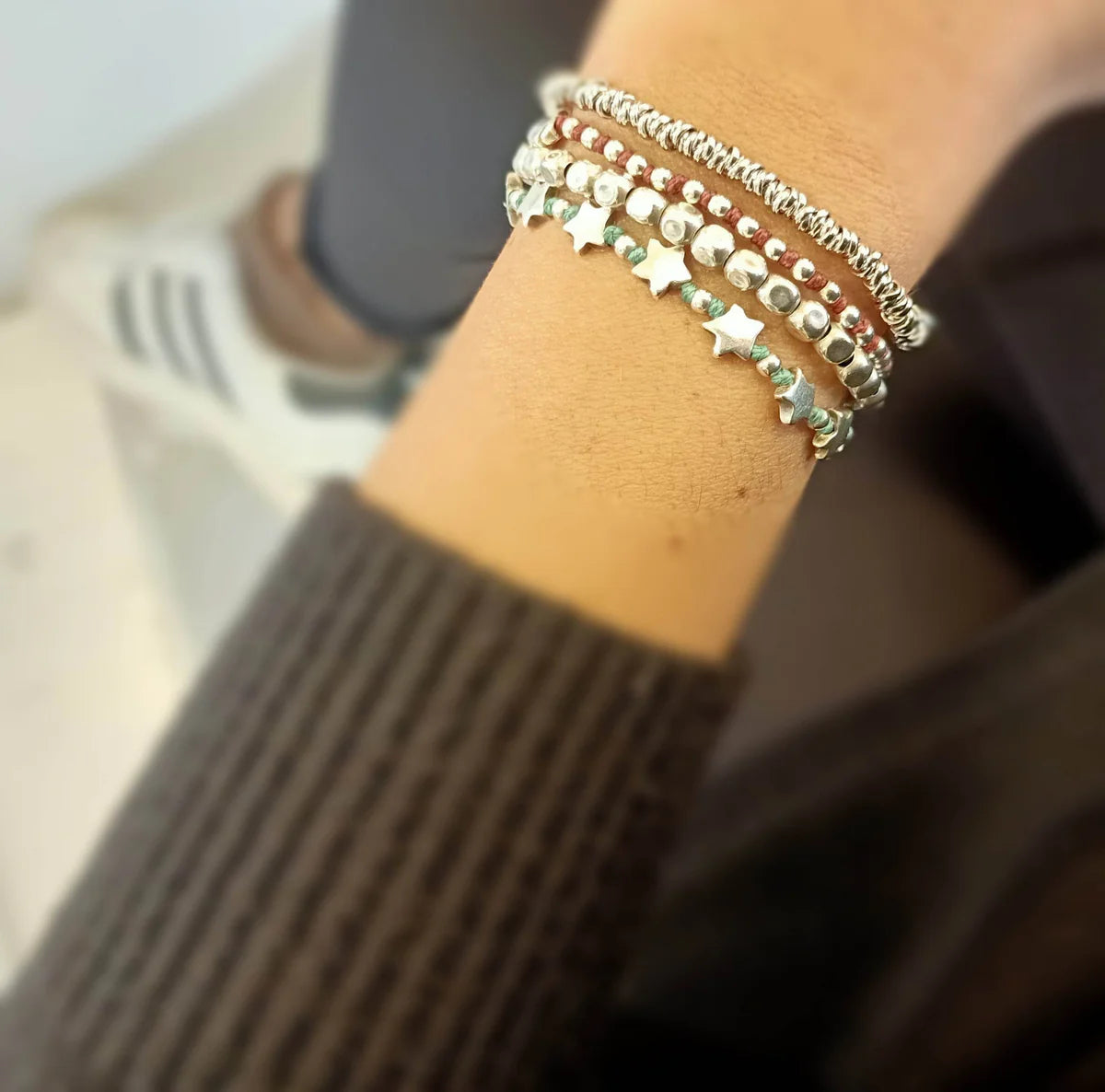 Bracciale Spadarella in argento 925 con pepite medie - SPBR253