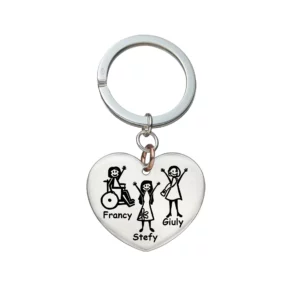 CU03-PC_Portachiavi_personalizzato_happy_family_cuore