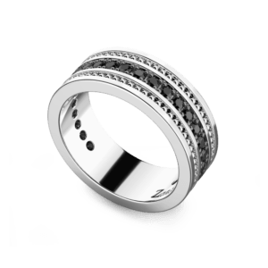 anello-zancan-a-fede-in-argento-con-pietre-nere-clover-gioielli-2