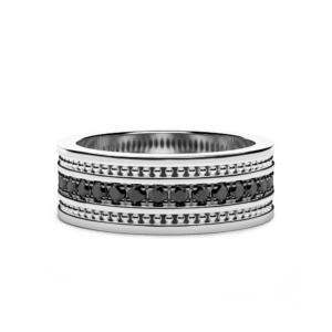 anello-zancan-a-fede-in-argento-con-pietre-nere-clover-gioielli