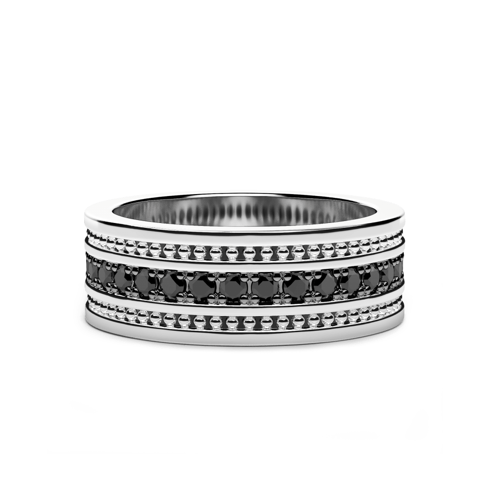 anello-zancan-a-fede-in-argento-con-pietre-nere-clover-gioielli