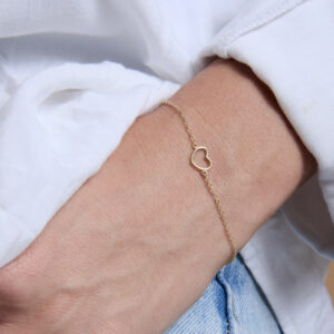 bracciale-in-oro-cuore-bracciale-in-oro-cuore-oro giallo-ginger-clover-gioielli